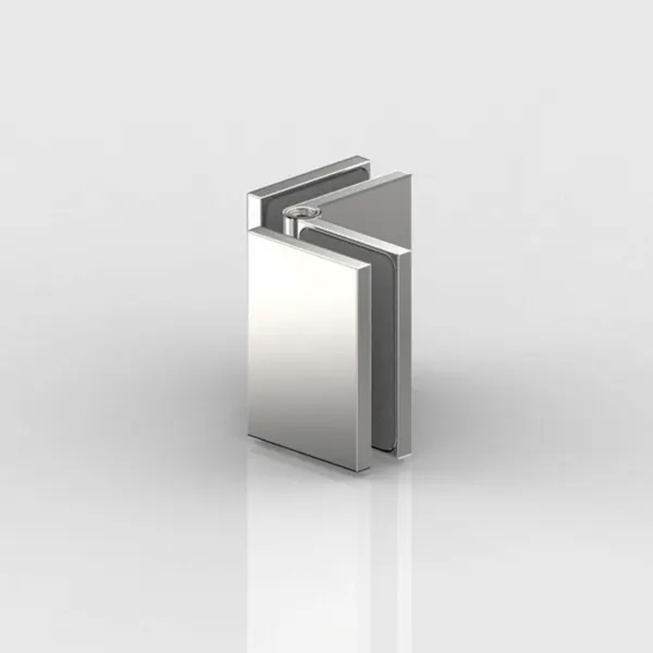 Glas/glas klem Flamea 90° 6/8/10 mm, RVS look instelbare hoek 80°-180°