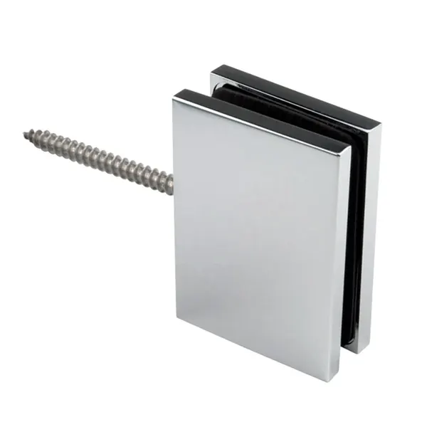 Wand/Glas klem mat chroom