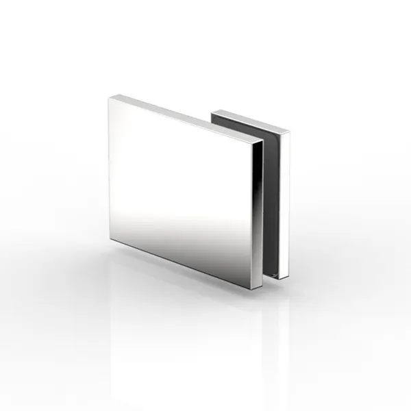 Flamea+ glasklem glas-wand 180° glans chroom