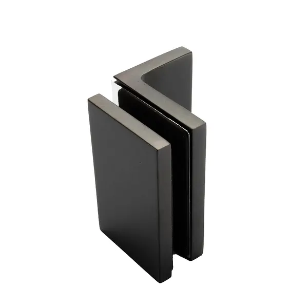 Flamea+ glasklem glas-wand 90° glans zwart