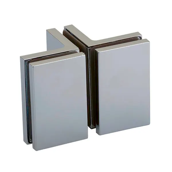 Flamea+ glasklem glas-glas 90° 2-zijdig RVS look