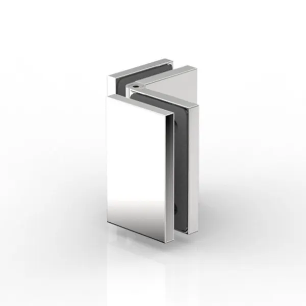 Flamea+ glasklem glas-glas instelbare hoek 80°-180° glans chroom