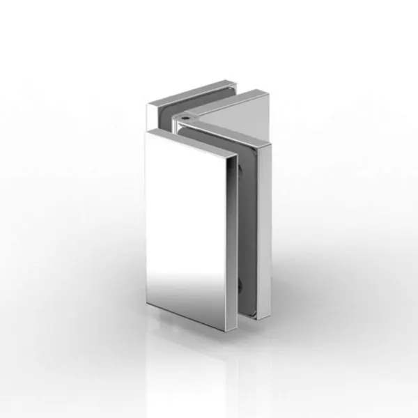 Flamea+ glasklem glas-glas instelbare hoek 80°-180° mat chroom