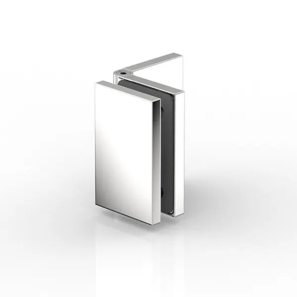 Flamea+ glasklem glas-wand 90° instelbare hoek 60°-100° glans chroom