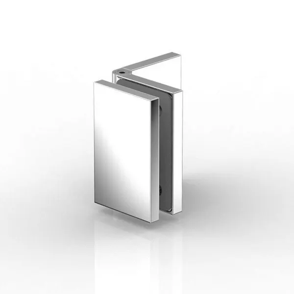 Flamea+ glasklem glas-wand 90° instelbare hoek 60°-100° mat chroom