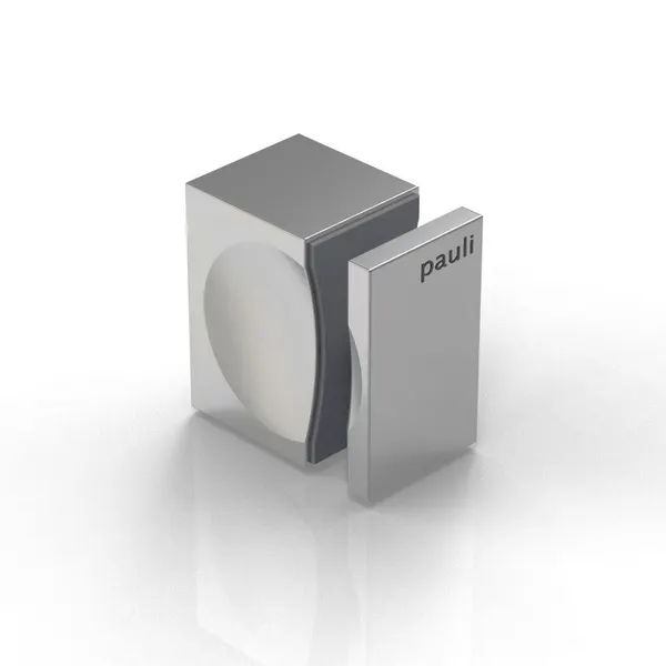 Enkele knop 6-10 mm glas boorgat Ø14 RVS look