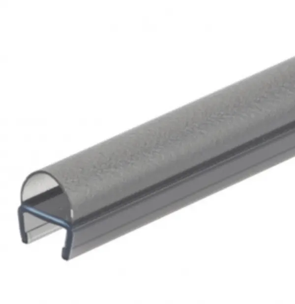 Afdichtprofiel voor 8mm glas lengte 2500mm bolprofiel zwart
