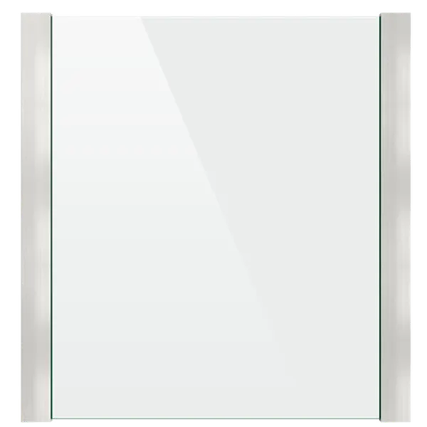 SkyForce set top-mount, t.b.v. glasdikte 10,76/12,76mm H=500mm. Finish Aluminium onbehandeld.