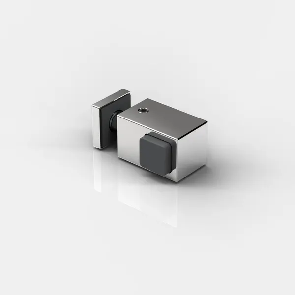 Deurstopper links glasbevestiging glans chroom