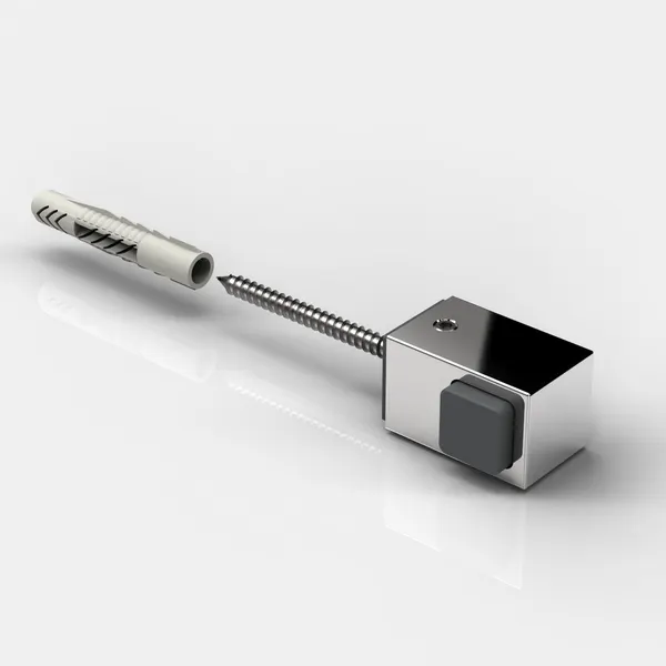Deurstopper links wandbevestiging mat zwart