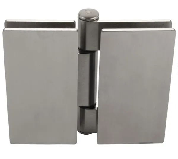 Glas op glas scharnier RVS geborsteld