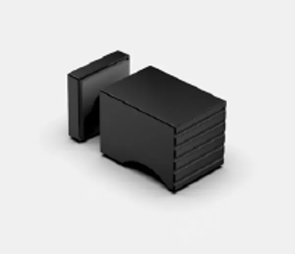 Vierkante deurknop enkel boring Ø 12mm mat zwart ribbel Flamea+ Linea