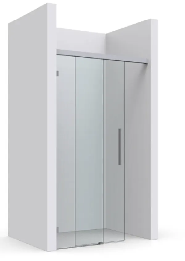 Everyspace 104 nisdouche 1400-1600mm zonder soft-close aluminium gepolijst linkse uitvoering