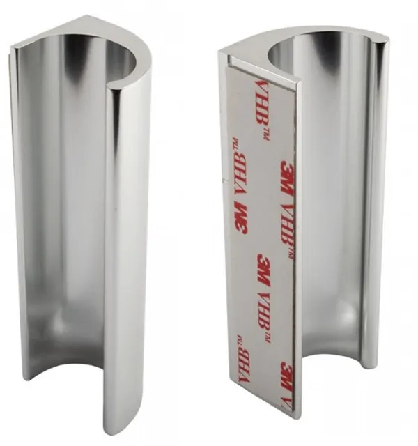 Paar deurgrepen zelfklevend lengte 80mm Glans Chroom
