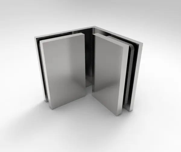 Bellagio hoekverbinder, glas-glas 90° glans chroom