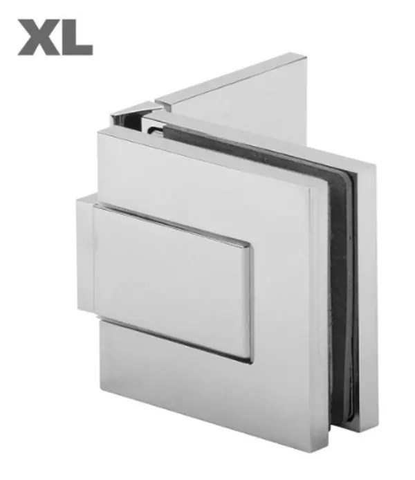 Moist XL douchescharnier wand/glas, enkelzijdige bevest glans chroom finish tbv 10mm