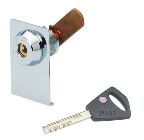 Veiligheids hevelslot met schild glans chroom