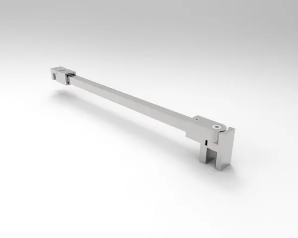 Bellagio stabilisatiestang vierkant set 12x12mm Glans Chroom 8-10mm L: 1200mm