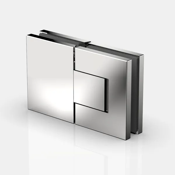 Douchescharnier Storm, glas-glas, 180°, glans chroom