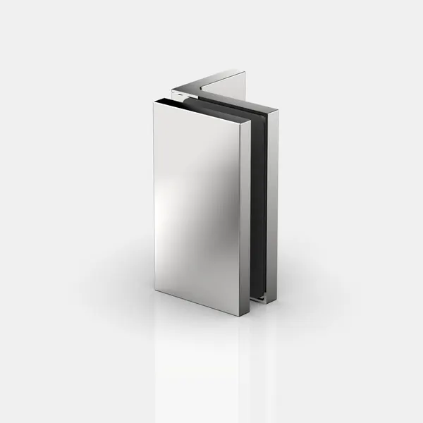 Glasklem Storm, glas-wand, 90°, glans chroom