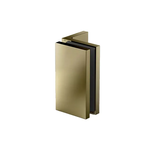 Glasklem Storm, glas-wand, 90°, geborsteld brons messing PVD