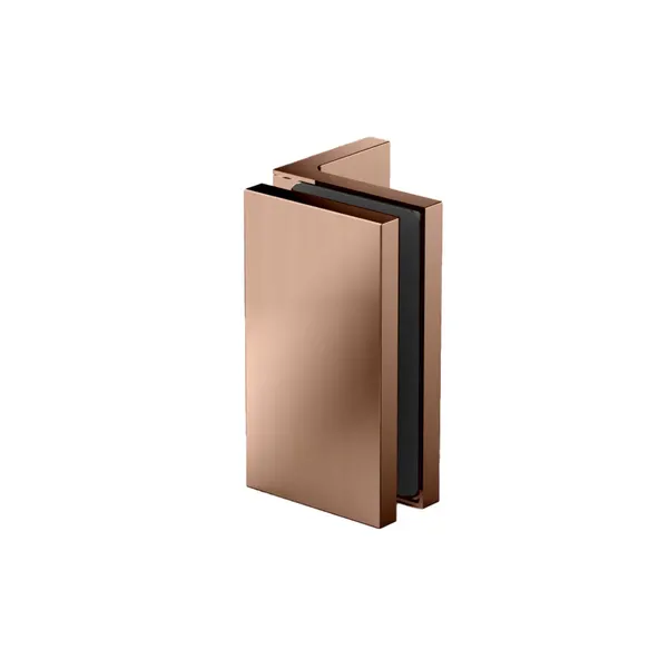 Glasklem Storm, glas-wand, 90°, mat koper PVD