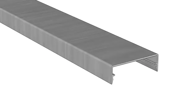 PEXT Sierlijst 60 Midden Blank alu per m1