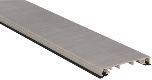 PEXT Klemprofiel 80 - 10gr - Glasrubber 2,5 Nok Blank alu per m1
