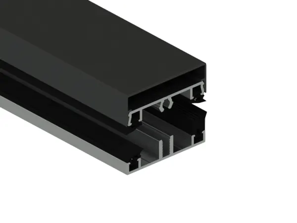 PEXT Klemprofielset dwl - Onderprofiel - 60.7 Midden Sierlijst - tbv 7mm solarglas Antraciet per m1