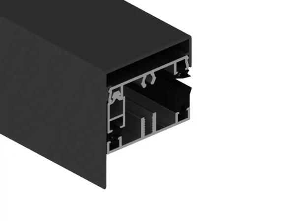 PEXT Klemprofielset dwl - Onderprofiel - 60.7 Zijkant Sierlijst - tbv 7mm solarglas Antraciet per m1