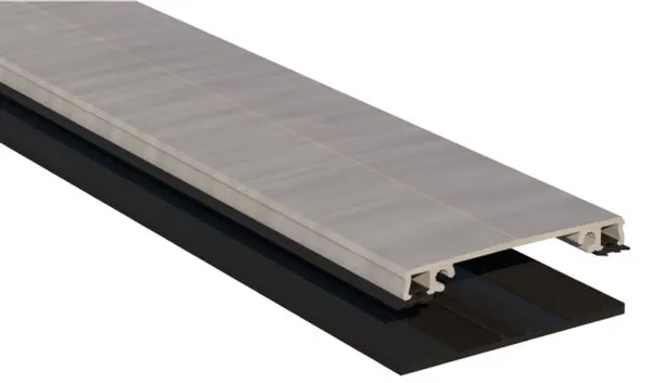 PEXT Klemprofielset - Oplegrubber - 80 Midden Blank alu per m1