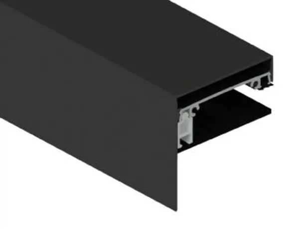 PEXT Klemprofielset - Oplegrubber - 80.16 Zijkant Sierlijst - tbv 16mm polycarb Antraciet per m1