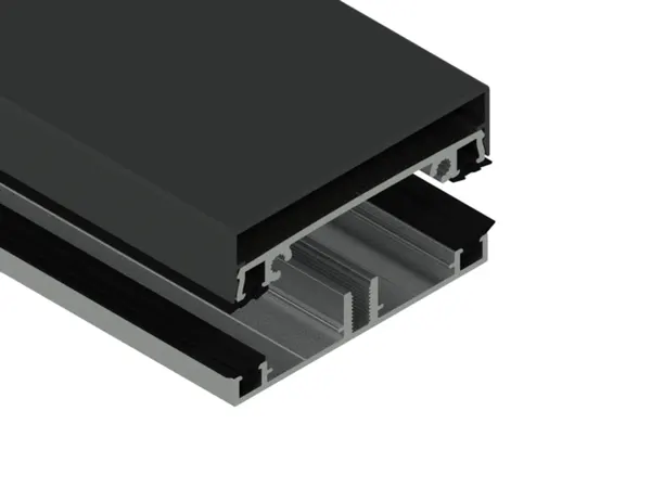 PEXT Klemprofielset - Onderprofiel - 80 Midden Sierlijst Antraciet per m1