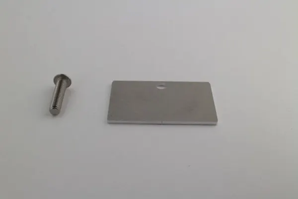PEXT Eindschotje 60 - Laag incl RVS schroef Blank alu per stuk