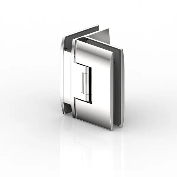 Glas/Glas hoekscharnier Pontere / glans chroom voor 8 en 10mm glas