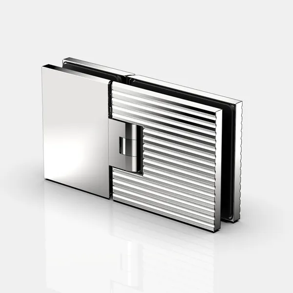 Flamea+ scharnier glas/glas 180° glans chroom ribbel LINEA