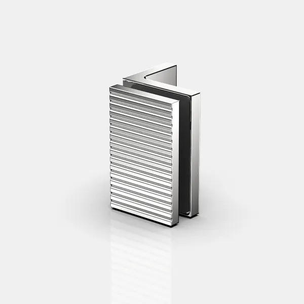 Flamea+ glasklem glas-wand 90° chroom ribbel LINEA
