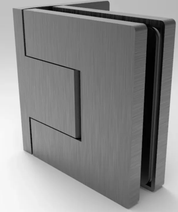 21BELS344-57 Bellagio SAUNA scharn. w/g 90° enk. schoefpl. incl. afdekk. geborst. gun metal max. 40kg, max. br 800mm