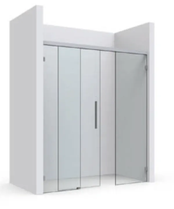 Everyspace 105 nisdouche 1600-1800mm met soft-close zwart mat linkse uitvoering