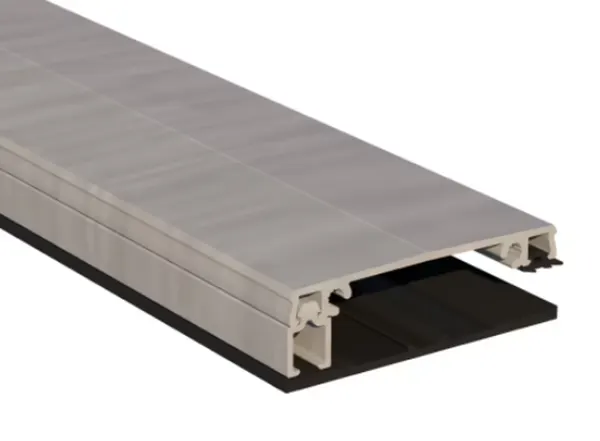 PEXT Klemprofielset - Oplegrubber - 80.10 Zijkant - tbv 10mm glas Blank alu per m1