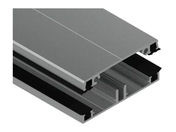 PEXT Klemprofielset - Onderprofiel - 80 Midden Blank alu per m1