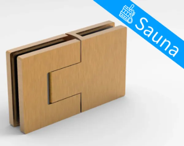 Bellagio SAUNA scharn. g/g 180° enk. schoefpl. incl afdekk geborst. mat brush. cop. max. 40 kg, max. br. 800 mm
