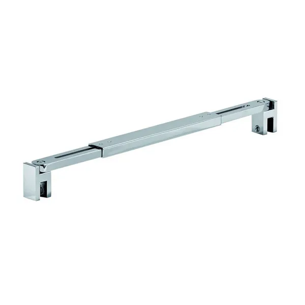 Stabilisatie stang glas-glas vierkant instelbaar 290-450mm glans chroom