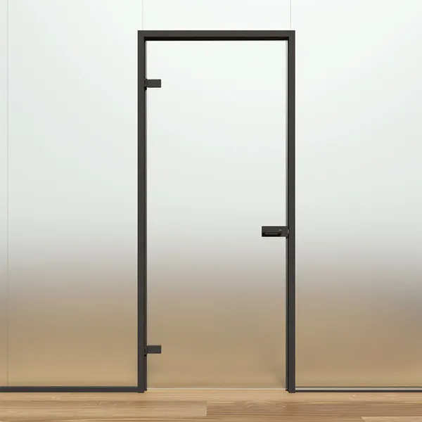 Deurkader 2,4m² DIN L RAL9005 zwart structuur