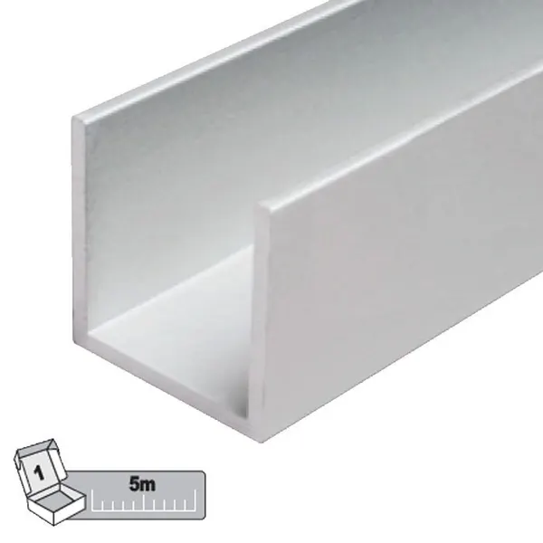 U-profiel 25x25x25x2mm 5000mm aluminium