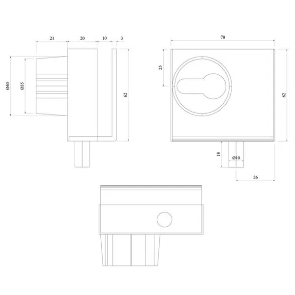 Opschuifslot RAL9005 mat zwart