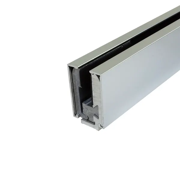 Klemprofiel lengte 2010mm voor 8mm glas excl. eindkap aluminium geanodiseerd