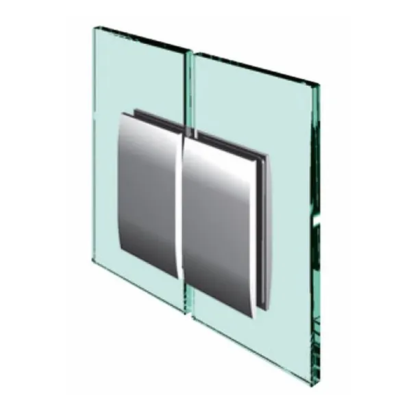 Glas verbinder 180 graden mat chroom