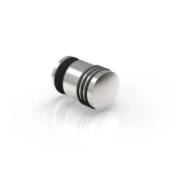 Enkele deurknop ø30mm glas sparing ø14mm RVS look