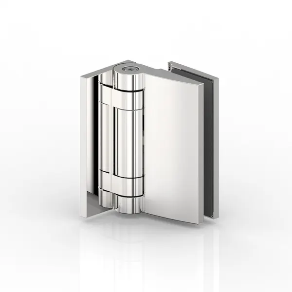 Douchescharnier TURA aanslag deur glas/wand 90°, enkelwerk. buiten instelbr 0 Glans Chroom